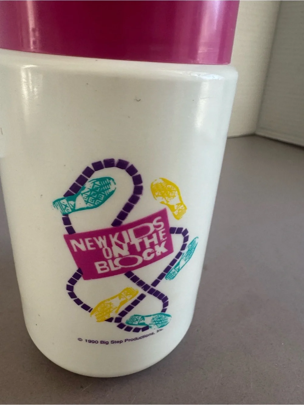 New Kids On The Block Pink & White Retro Insulated Bottle